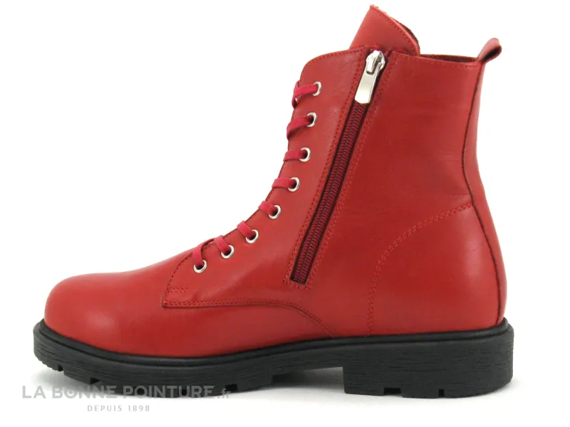 Achat chaussures Andrea Conti Femme Boots, vente Andrea Conti 0020046-583 - Chili - Bottine en cuir rouge