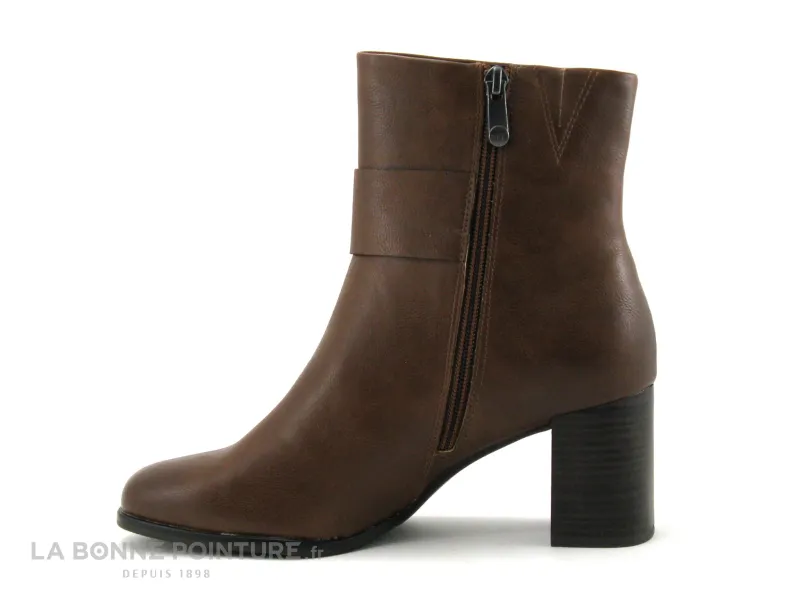 Achat chaussures Marco Tozzi Femme Boots, vente Marco Tozzi 2-25346-27 Chestnut - Boots marron avec boucle Or