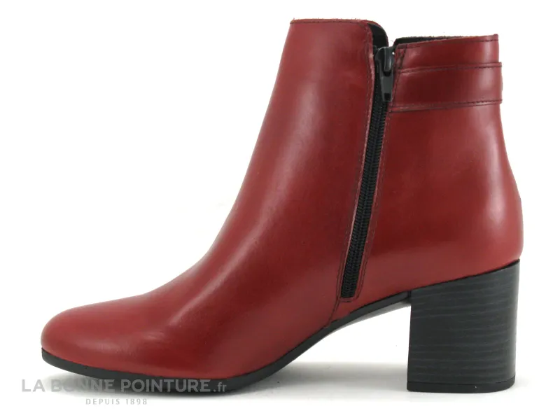 Achat chaussures Shoelab Femme Boots, vente ShoeLab Lupita rouge - Bottine Femme talon large