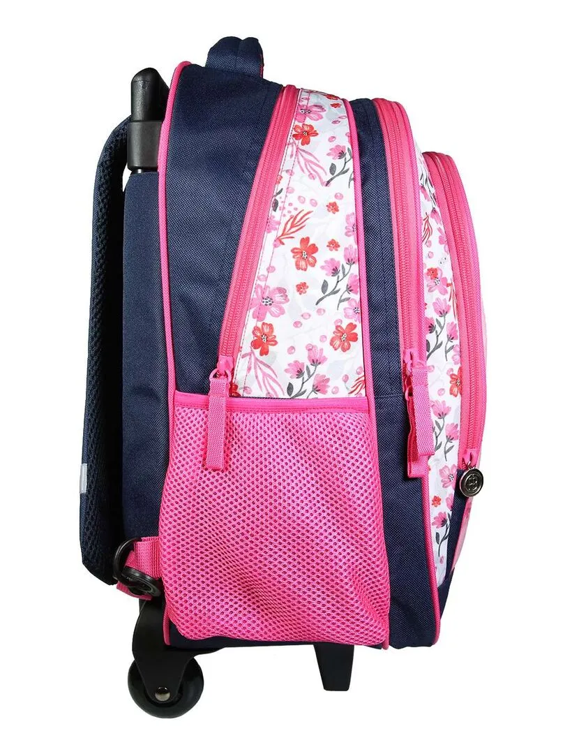 BAGTROTTER Sac à dos à roulettes 43 cm Poivre Blanc Rose Vélo - Rose