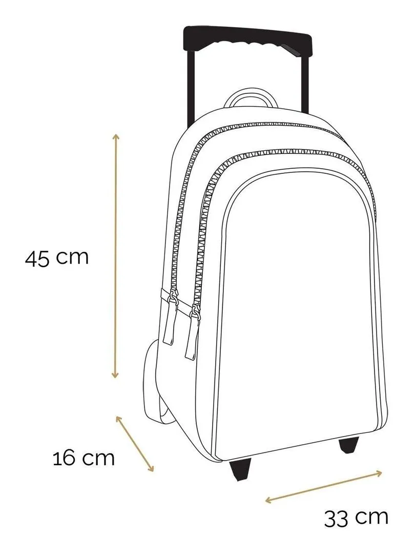 BAGTROTTER Sac à dos à roulettes 43 cm Poivre Blanc Rose Vélo - Rose