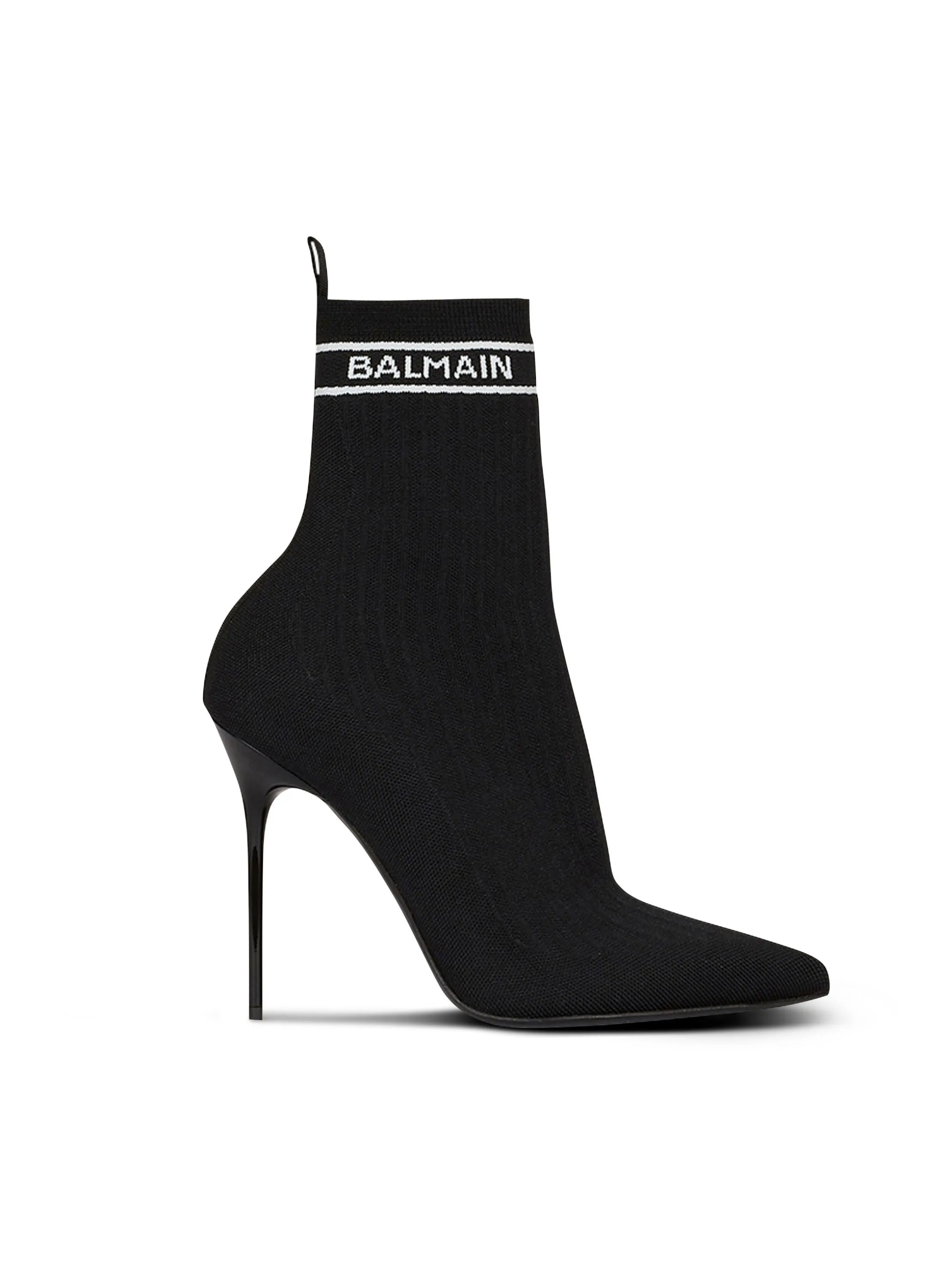 BALMAIN  Bottines skye en maille - Noir