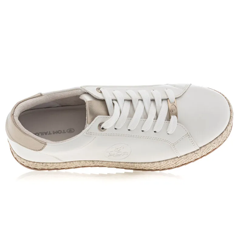 Baskets / sneakers Femme Blanc Tom Tailor : Baskets / Sneakers . Besson Chaussures