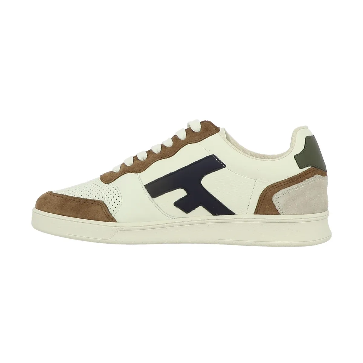 Baskets mode Faguo hazel leather suede blanc