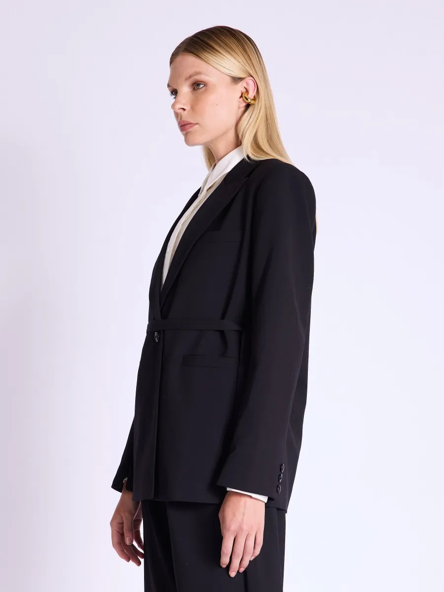 Blazer VANINA | Blazer oversize noir avec ceinture