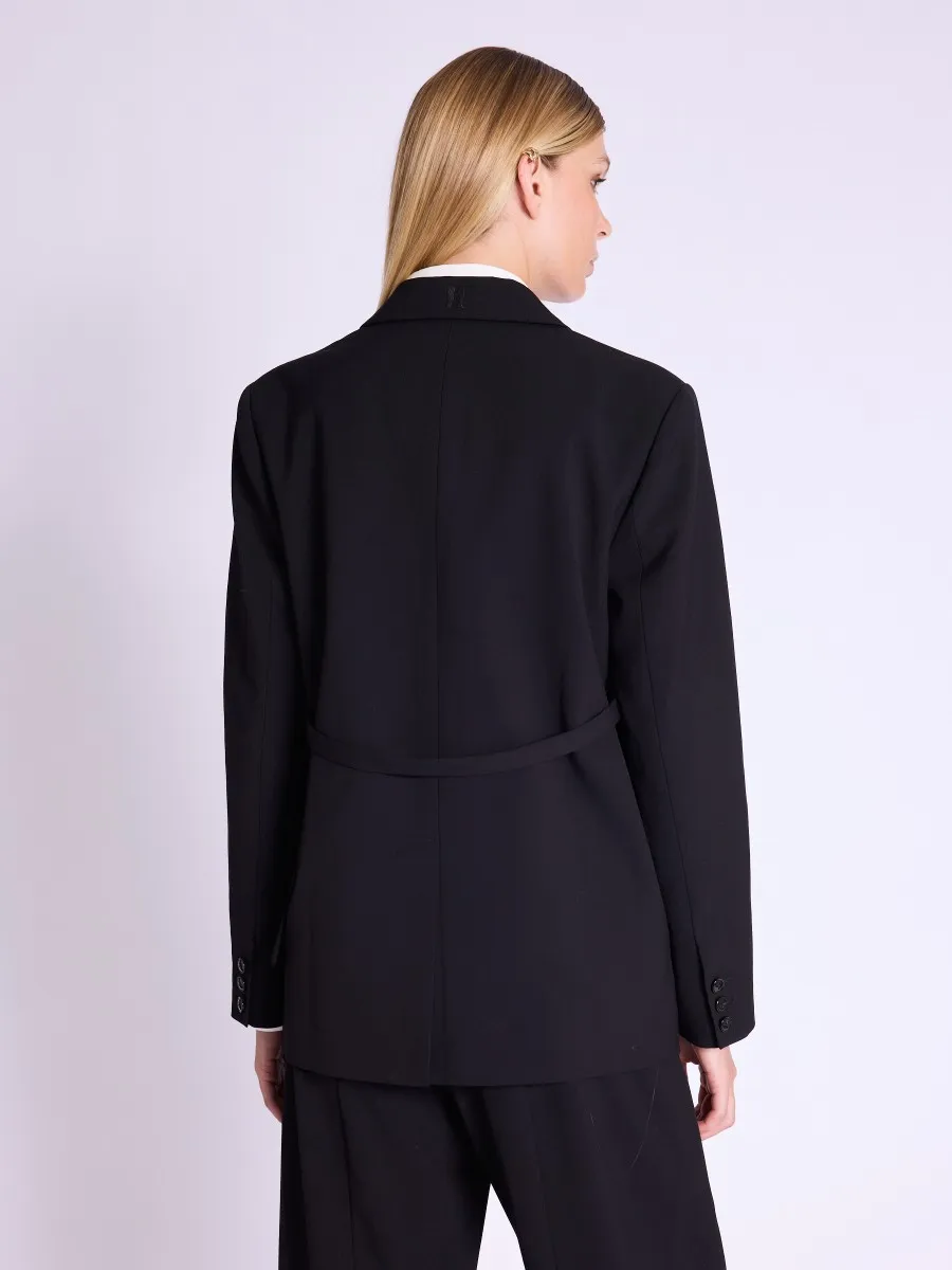 Blazer VANINA | Blazer oversize noir avec ceinture