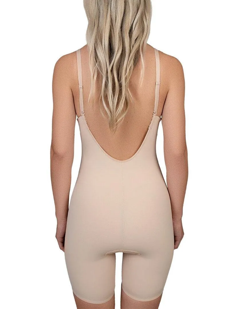 Body gainant décolleté plongeant Sculpting Bodysuit - Beige