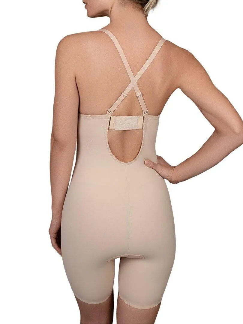 Body gainant décolleté plongeant Sculpting Bodysuit - Beige