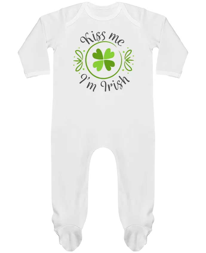 Body Pyjama Bébé Kiss me I'm Irish par tunetoo