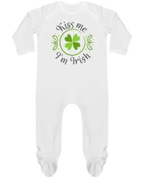 Body Pyjama Bébé Kiss me I'm Irish par tunetoo