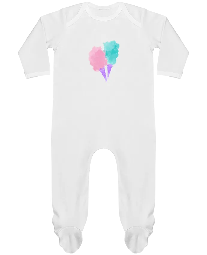 Body Pyjama Bébé Watercolor Cotton Candy par PinkGlitter