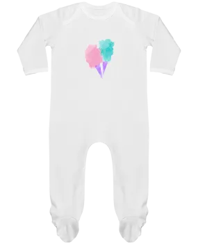 Body Pyjama Bébé Watercolor Cotton Candy par PinkGlitter