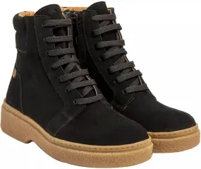 Boots noires moelleuses en cuir El Naturalista pour femme