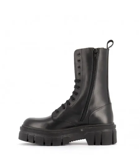 BOTTINES ALPHA CUIR NOIR