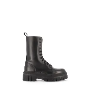 BOTTINES ALPHA CUIR NOIR