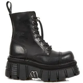 Bottines compensées en cuir modèle New Rock M.NEWMILI083-S21