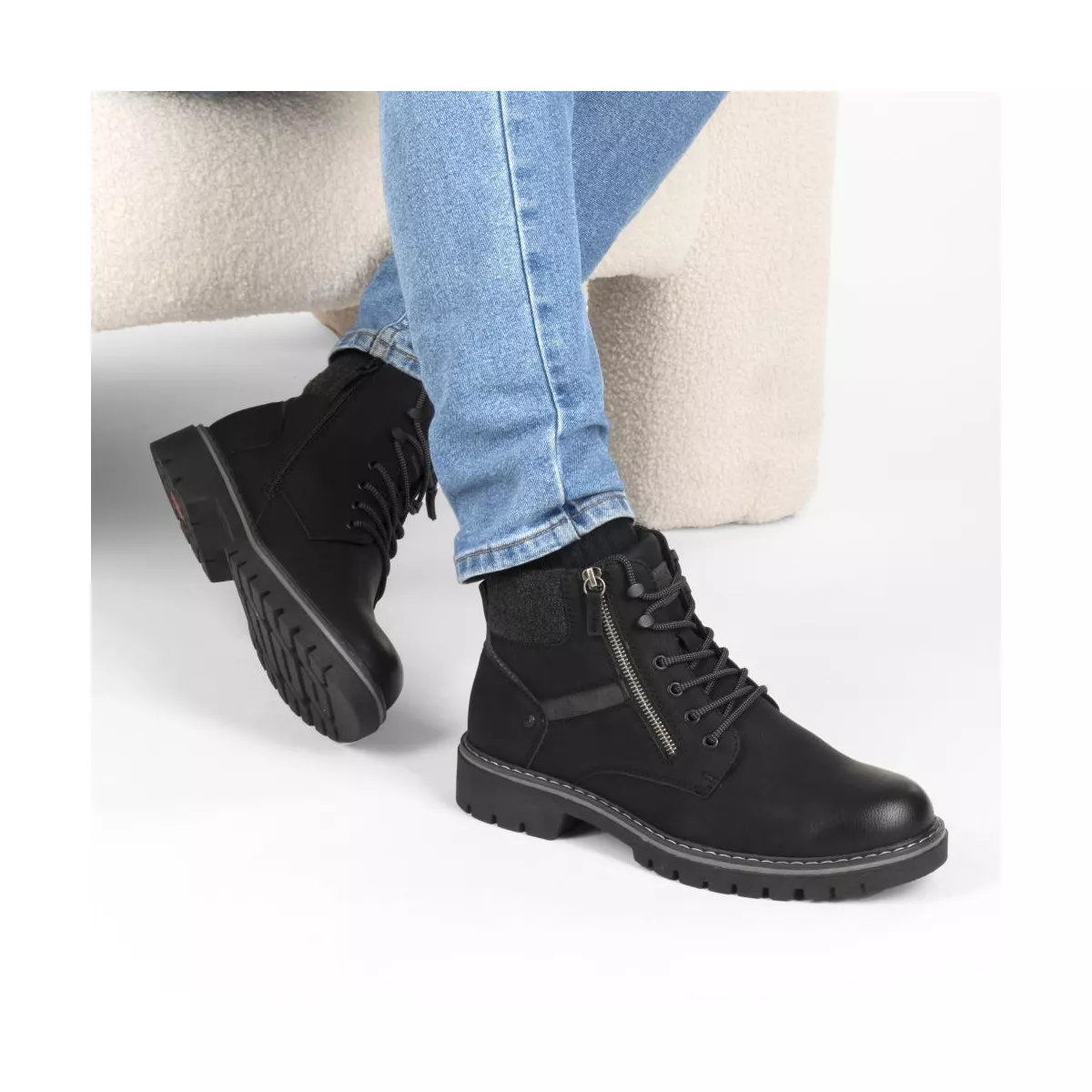 Bottines NOIR RELIFE