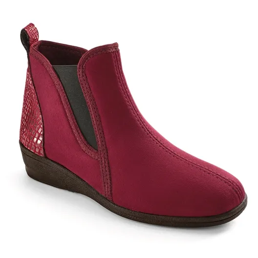 Bottines zippées Pédilège Bellita noir ou bordeaux