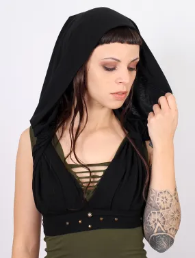 Brassière à capuche Yüzü, Noir