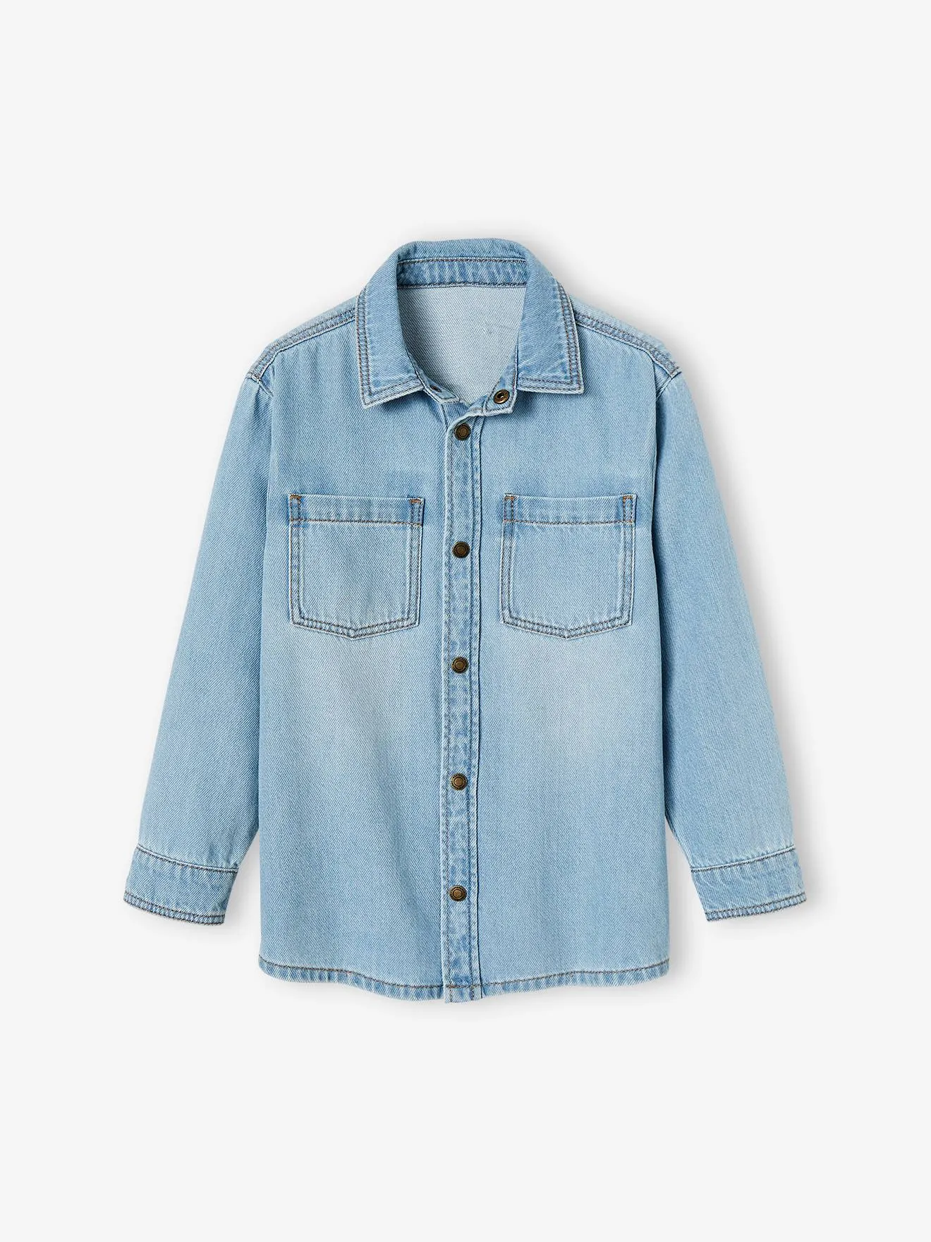 Chemise en jean garçon personnalisable stone - Vertbaudet