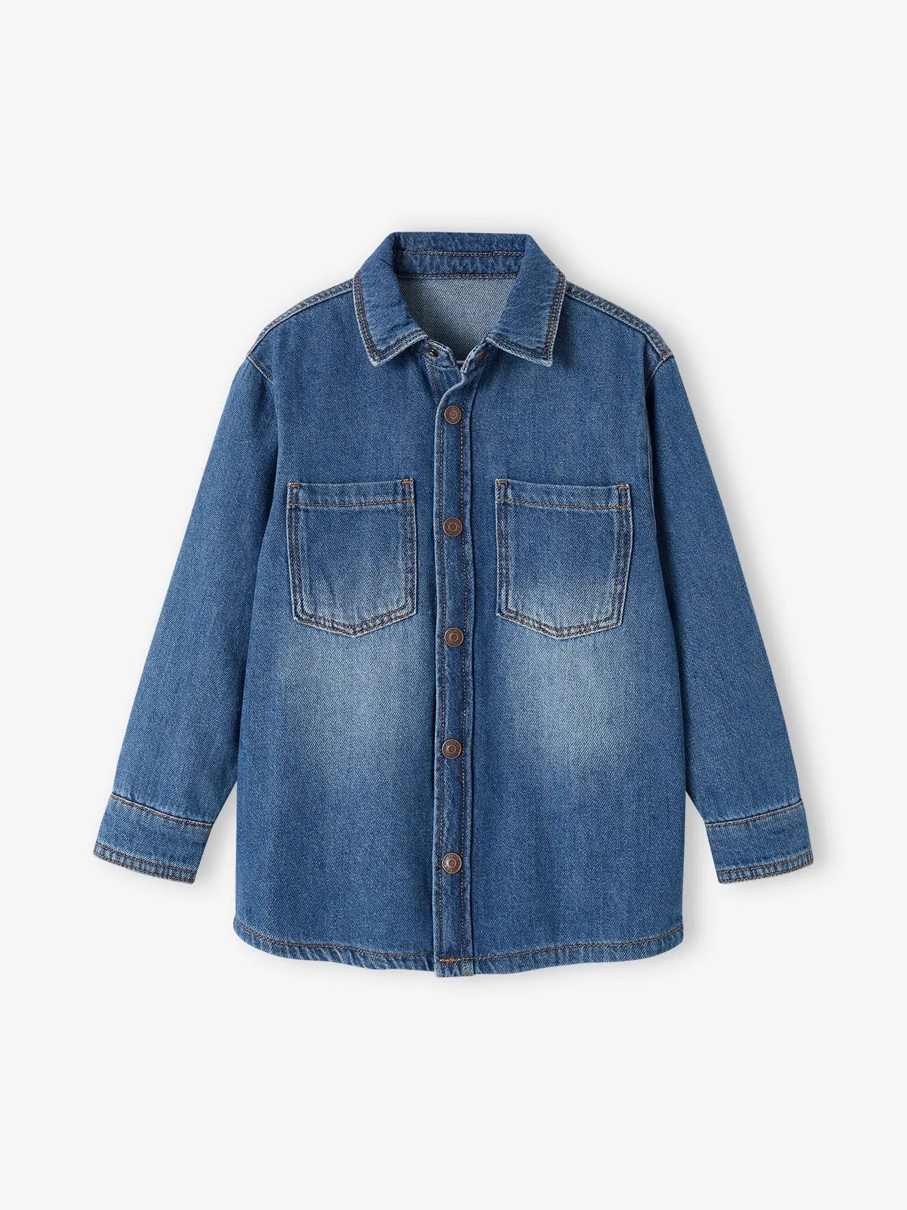 Chemise en jean garçon personnalisable stone - Vertbaudet