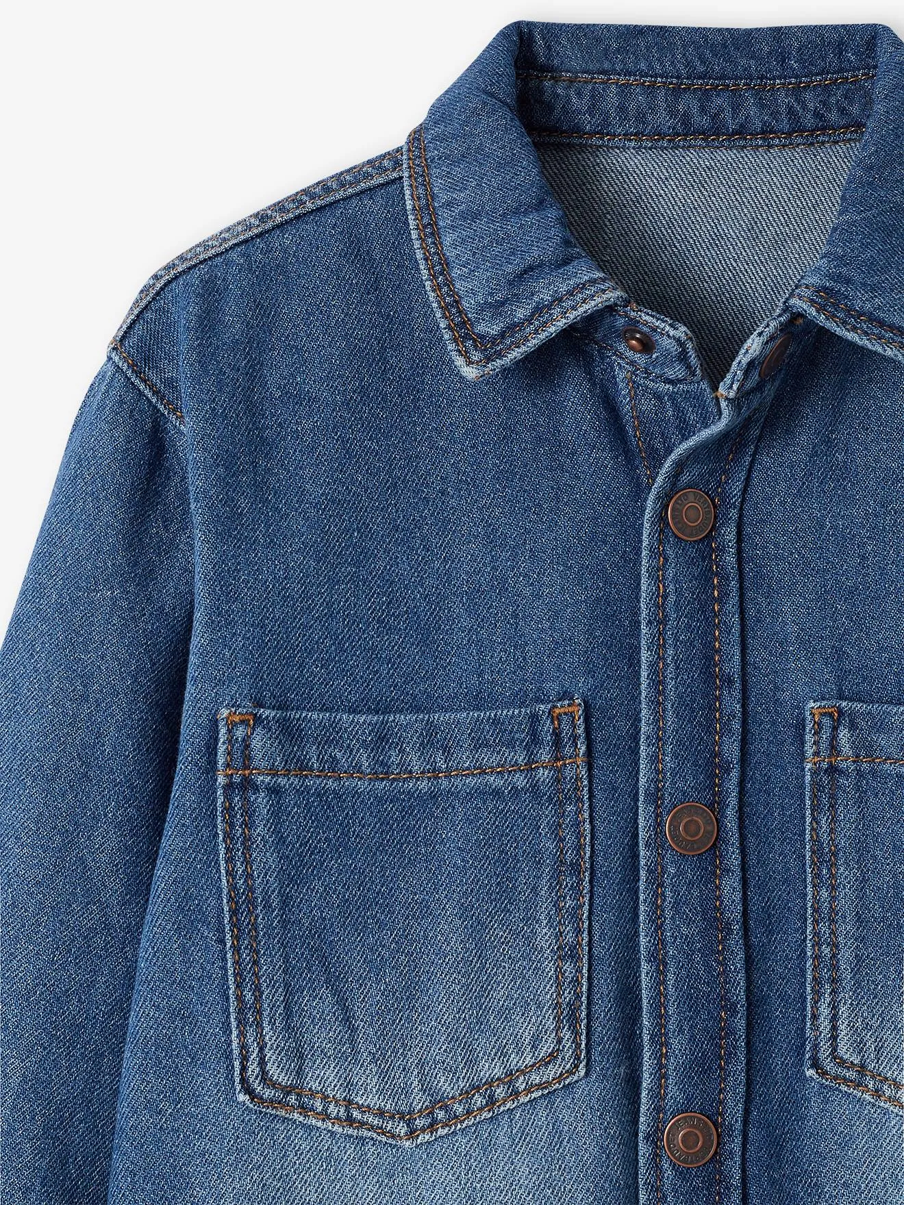 Chemise en jean garçon personnalisable stone - Vertbaudet