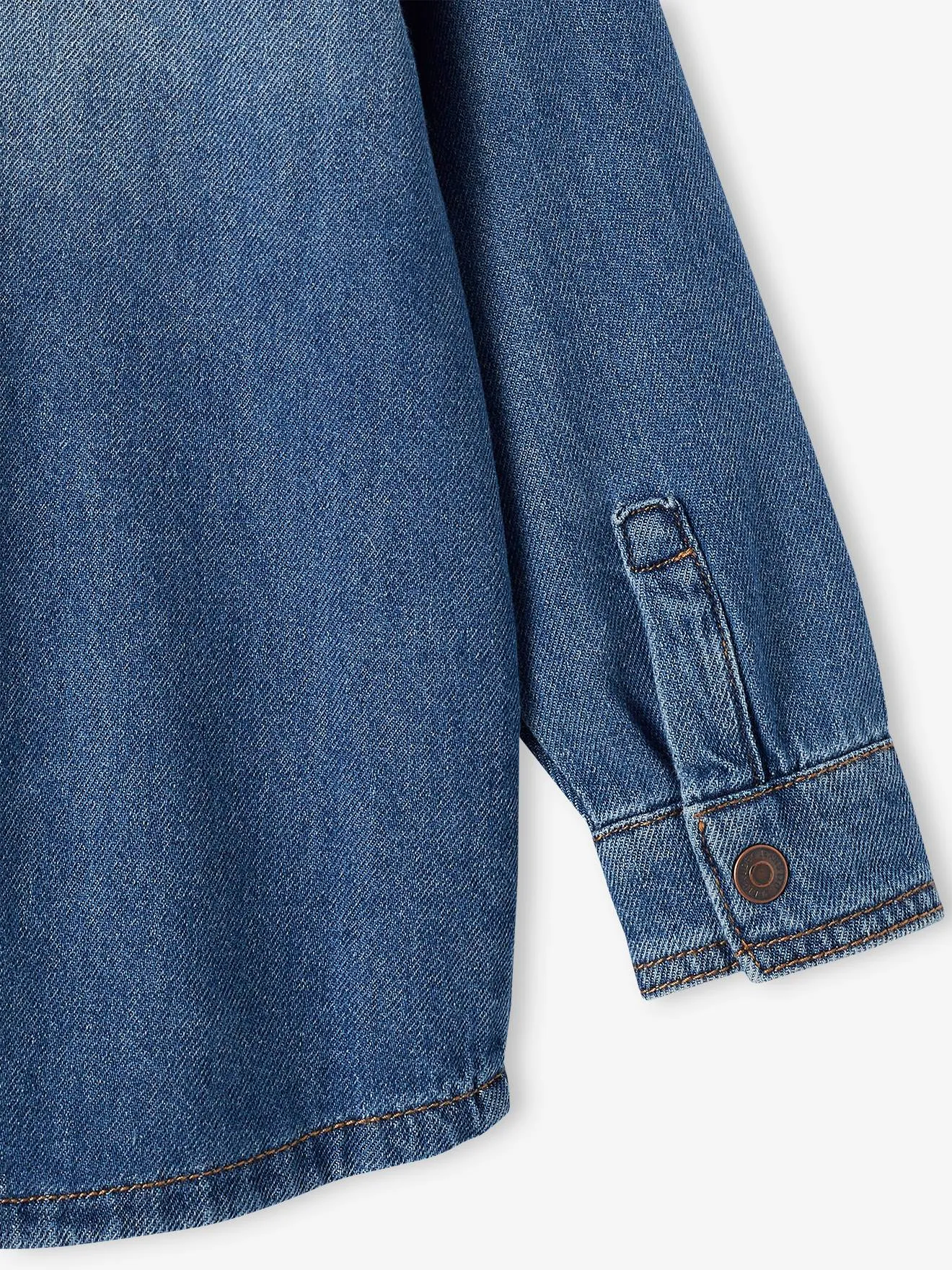 Chemise en jean garçon personnalisable stone - Vertbaudet