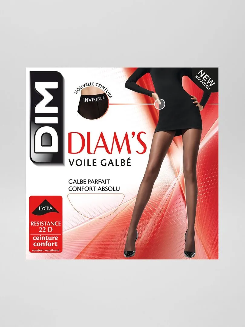 Collant voile galbé 'DIM' - noir