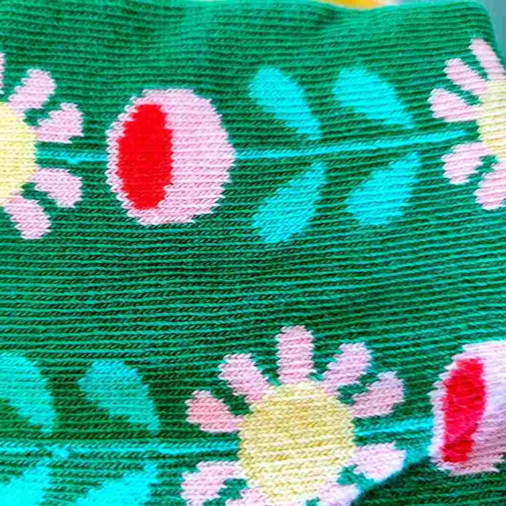 Collants bébé et enfant en coton bio motif fleuris