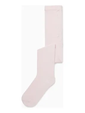 Collants en maille anti-bouloches pour fille  ESSENTIALS LINE - Rose clair