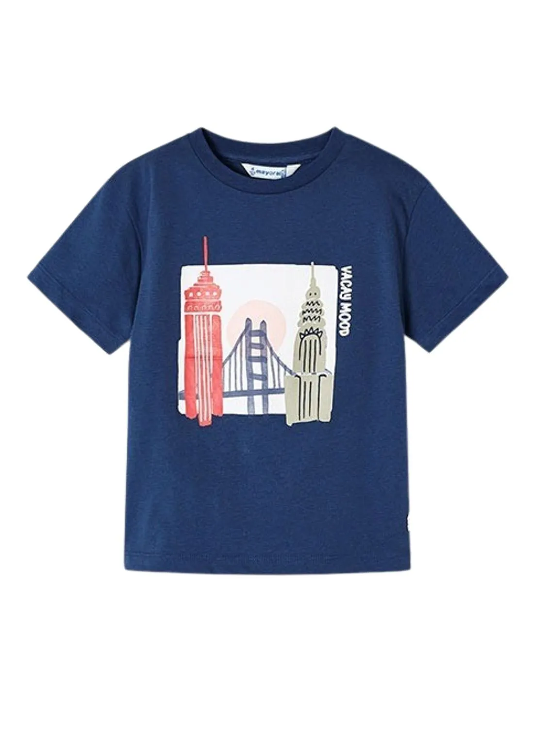 Ensemble de T-shirts Mayoral Indigo et imprimé pour garçon