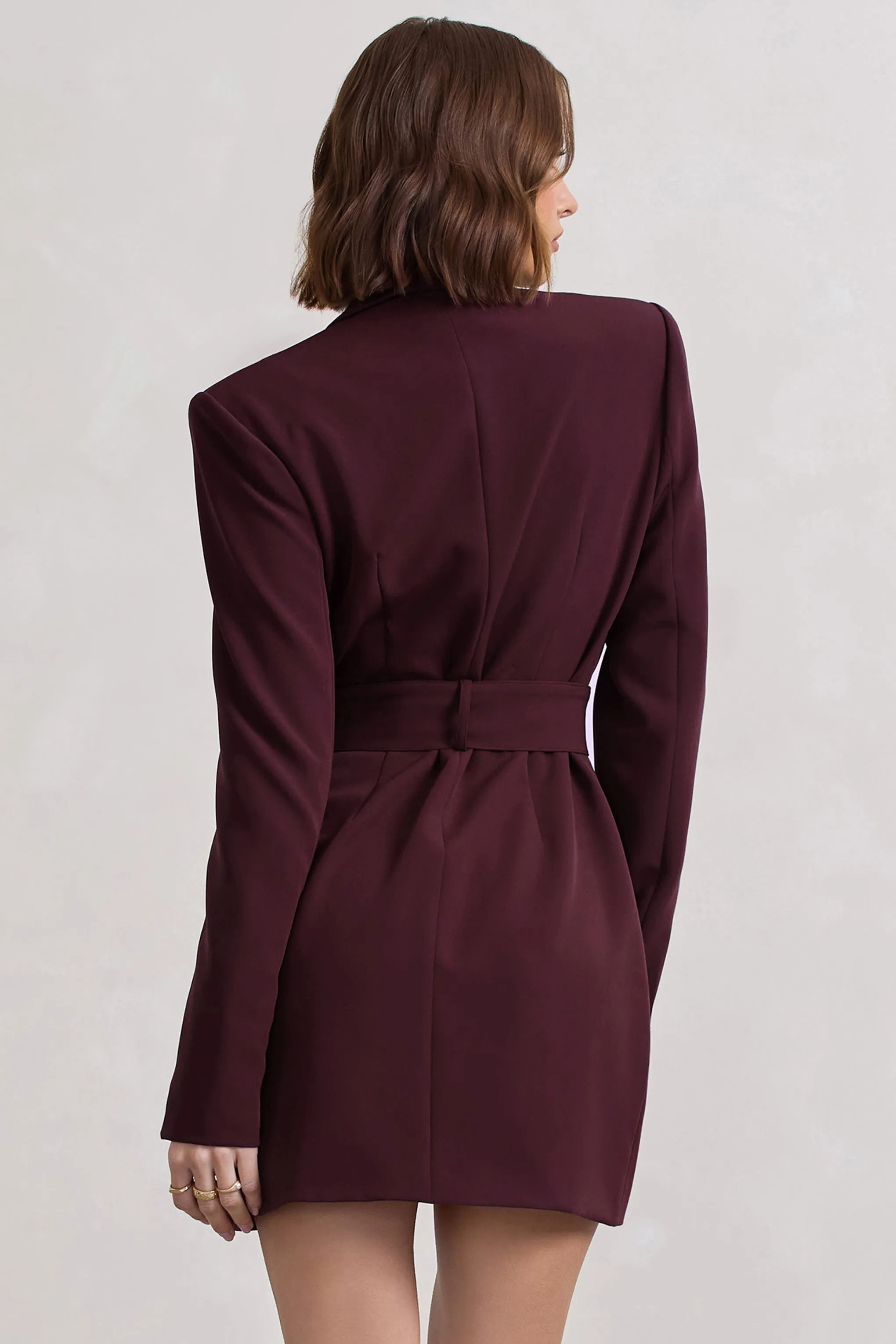 Genesis | Mini-robe blazer prune avec ceinture