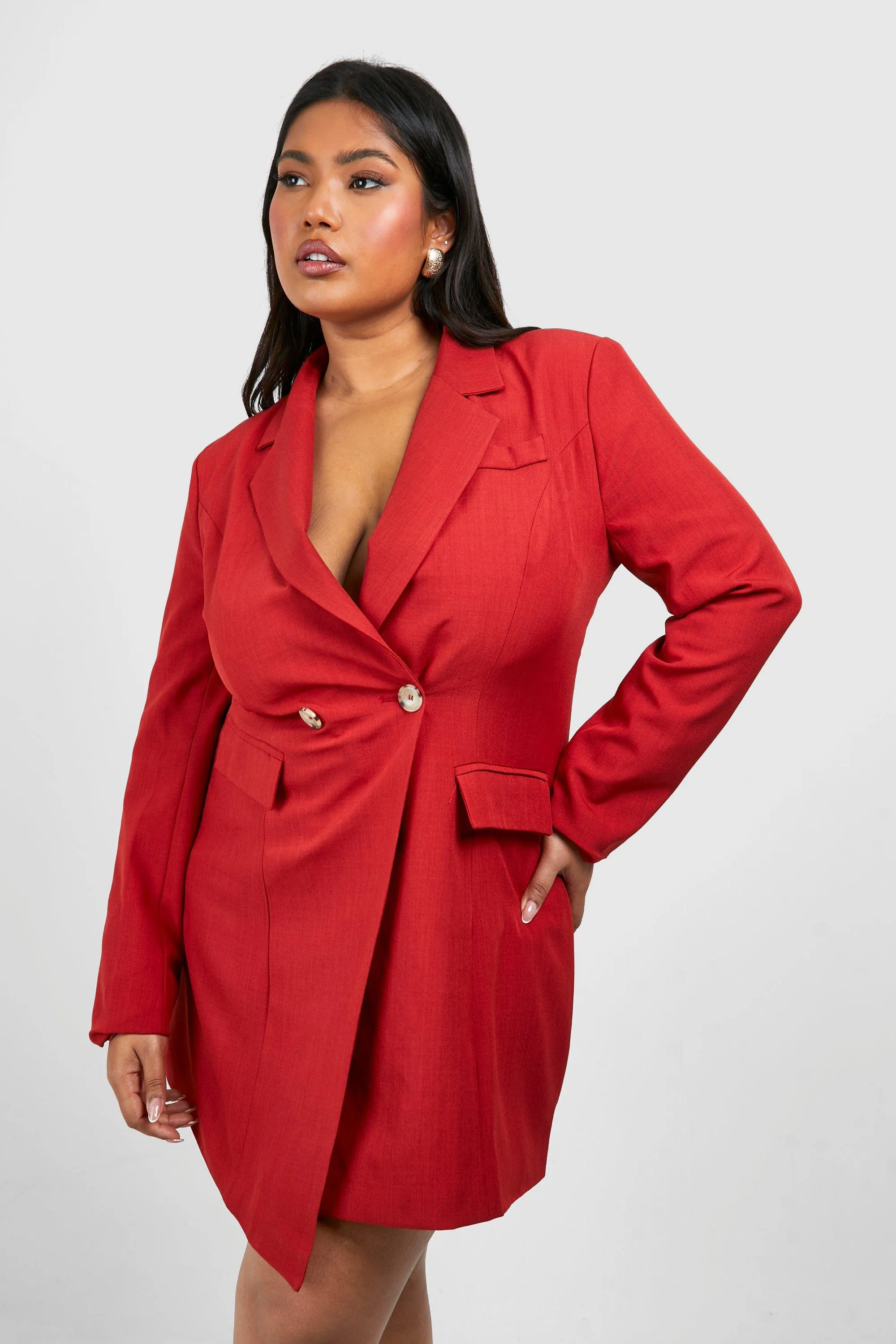 Grande taille - Robe blazer asymétrique