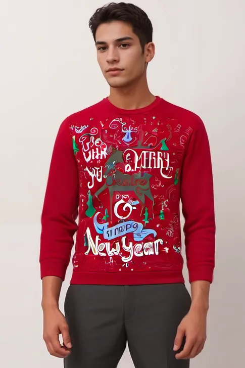 Heartwarming Holiday Red Christmas Sweater