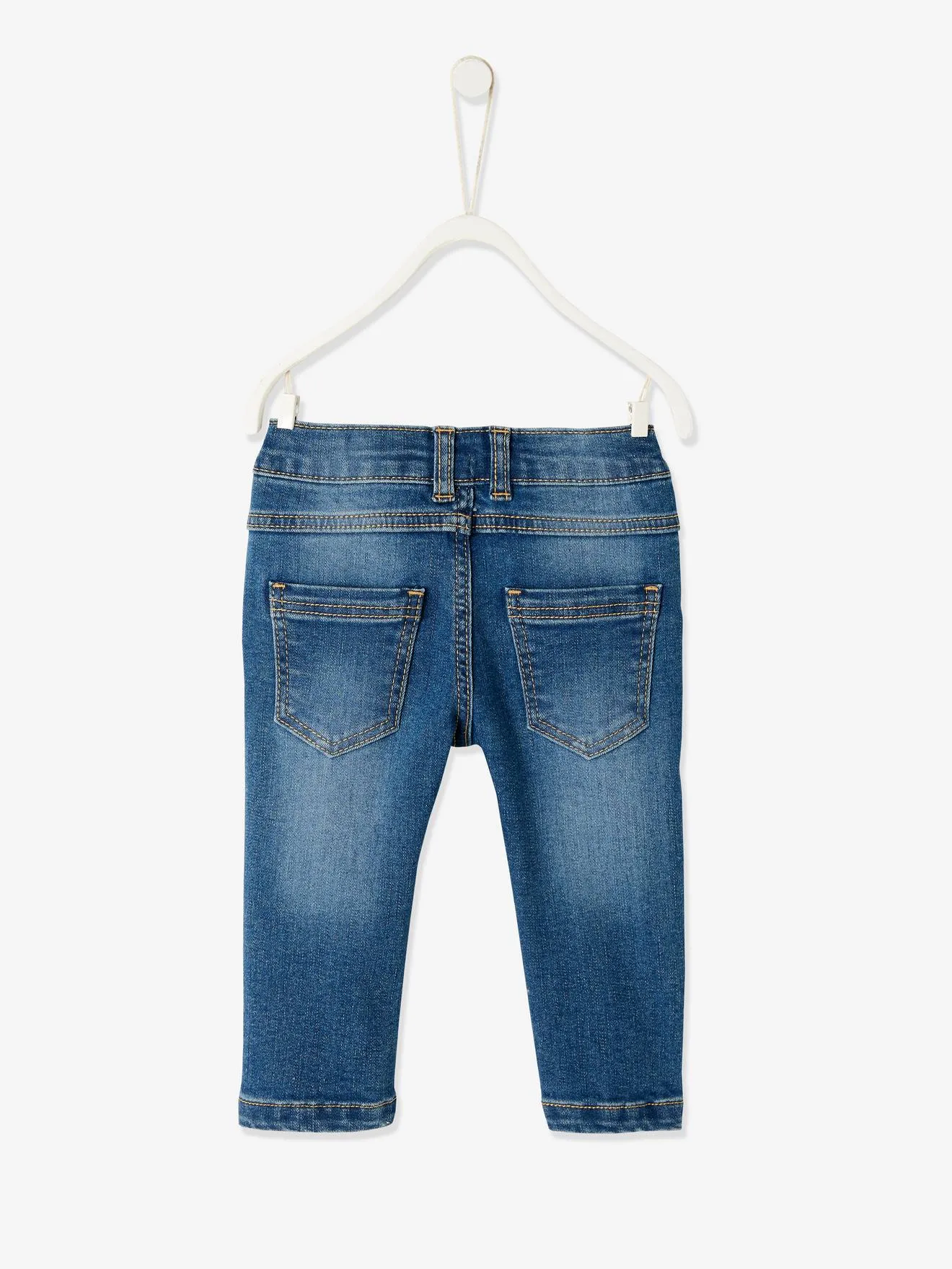 Jean bébé garçon coupe droite  BASICS denim brut - Vertbaudet