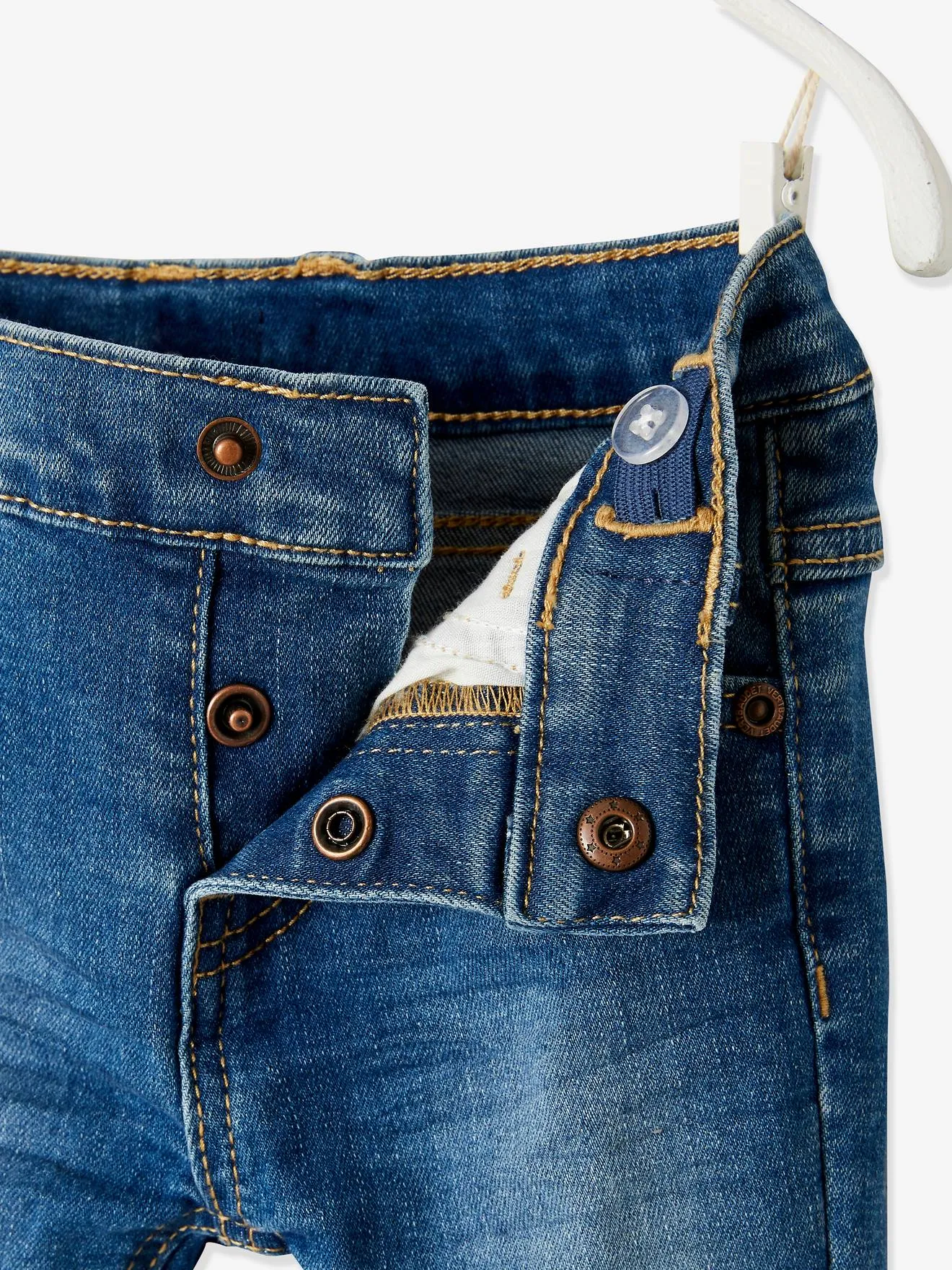 Jean bébé garçon coupe droite  BASICS denim brut - Vertbaudet