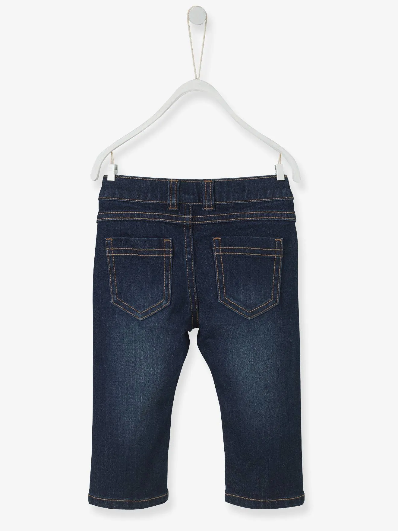 Jean bébé garçon coupe droite  BASICS denim brut - Vertbaudet