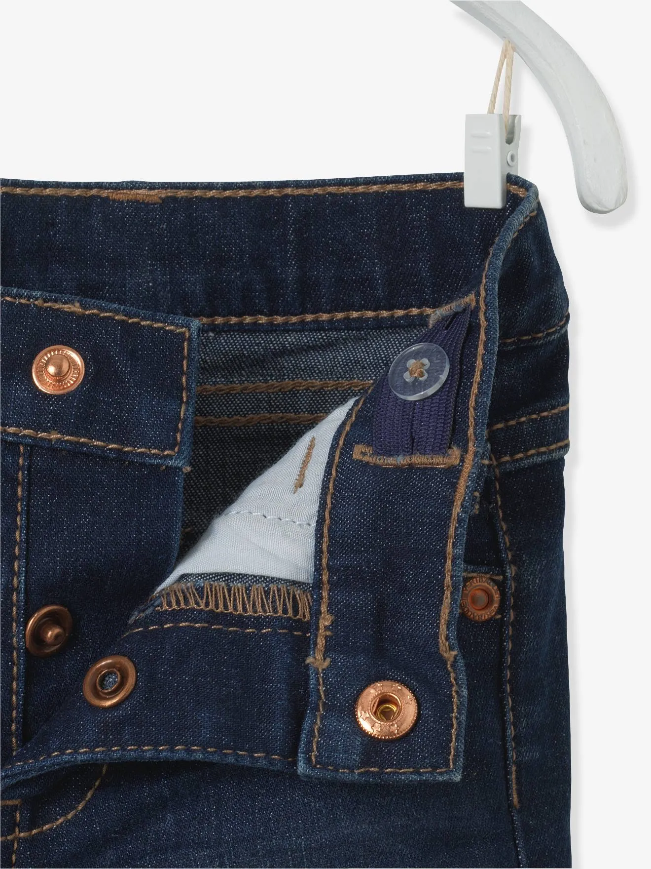 Jean bébé garçon coupe droite  BASICS denim brut - Vertbaudet