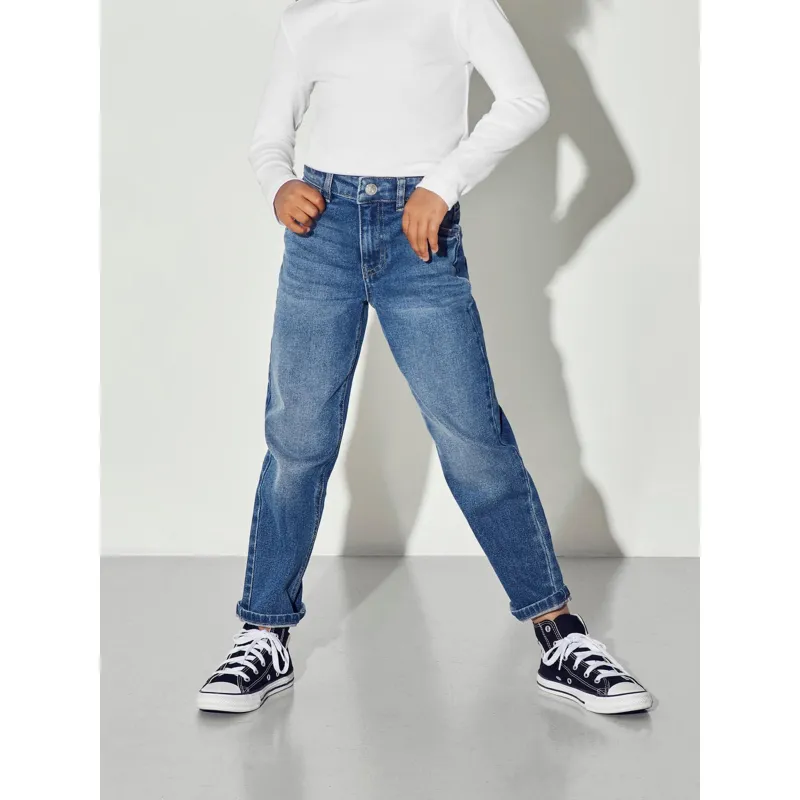 Jean mom fit bleu fille - Only | wimod