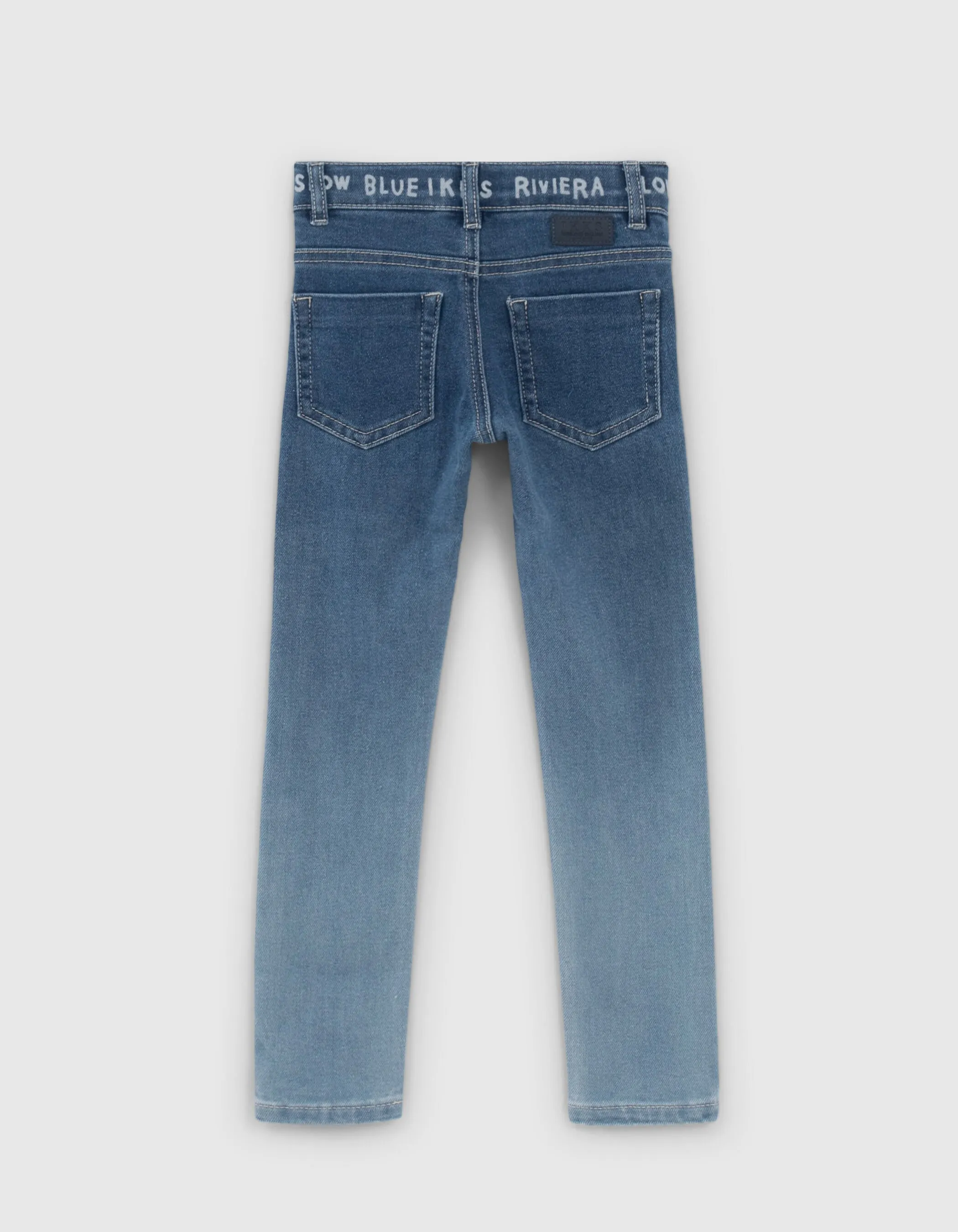 Jean skinny bleu effet deep dye garçon