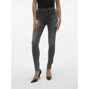 Jean skinny taille moyenne gris en coton | 3 Suisses