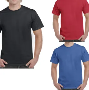 Lot 3 t-shirts 5XL Homme - taille américaine - noir - rouge - bleu roi 