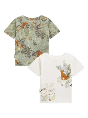 Lot de 2 t-shirts enfant Olajava - Vert