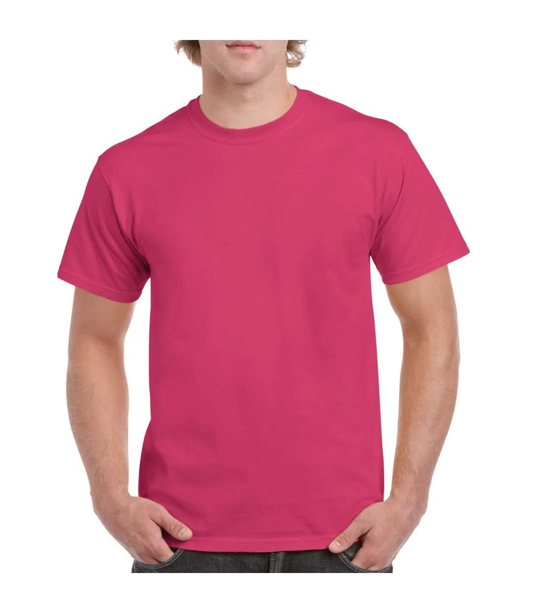 Lot de 5  t-shirts manches courtes hommes magenta Gildan