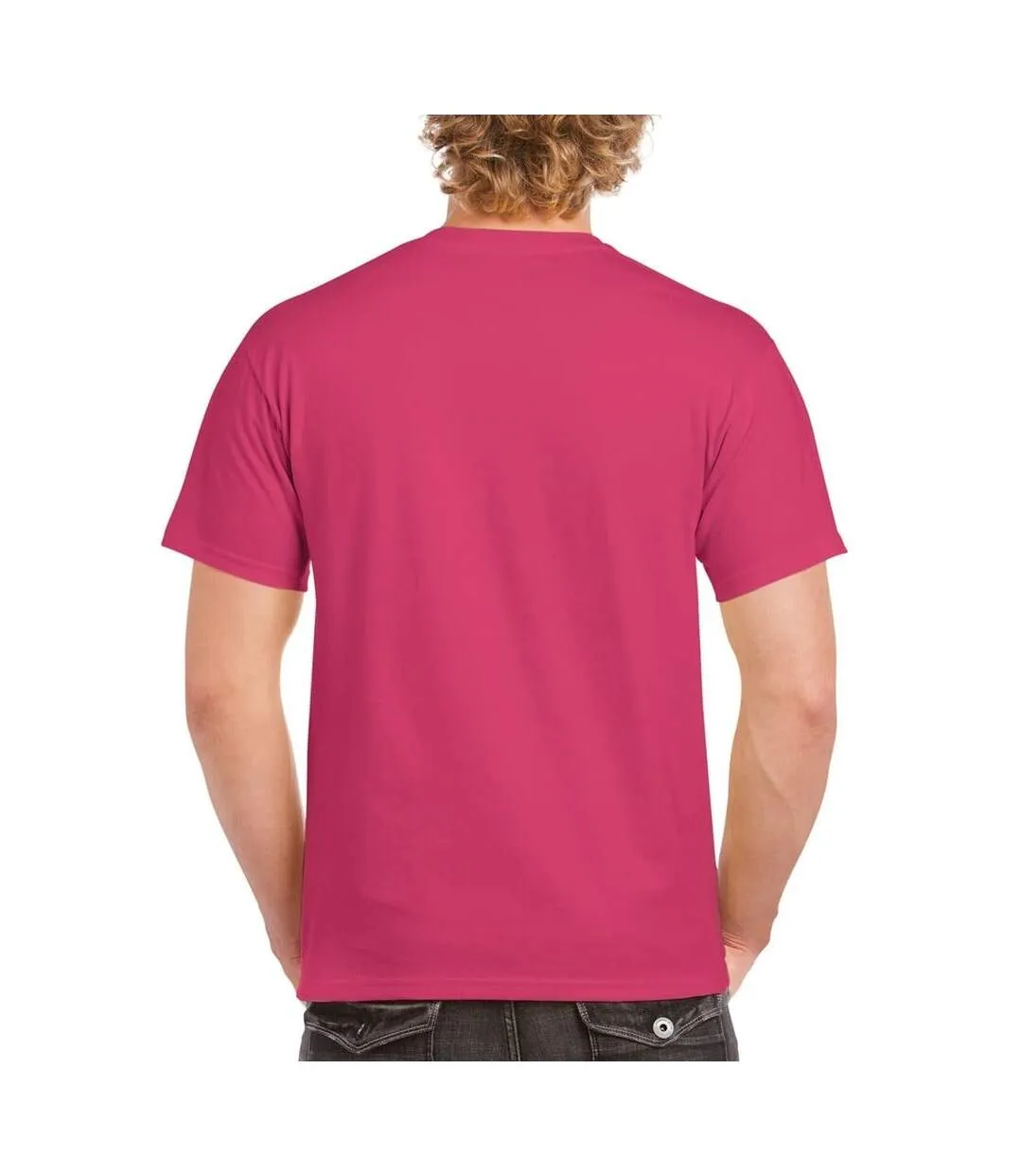 Lot de 5  t-shirts manches courtes hommes magenta Gildan