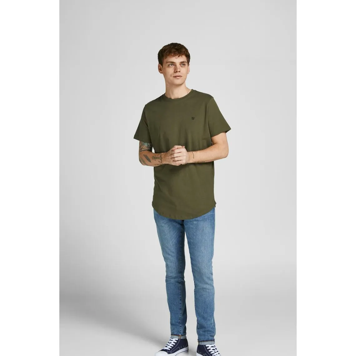 Lot de 5 T-shirts Regular Fit Col rond Manches courtes en coton Jack & Jones - T-shirt / Polo Homme sur MenCorner