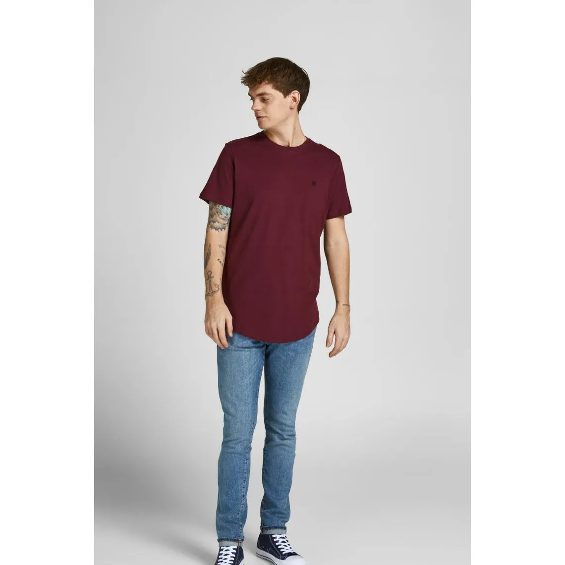 Lot de 5 T-shirts Regular Fit Col rond Manches courtes en coton Jack & Jones - T-shirt / Polo Homme sur MenCorner