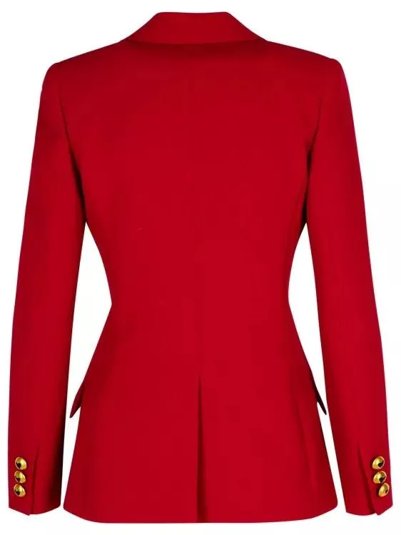 Moschino Burgundy Polyester Blend Blazer Red