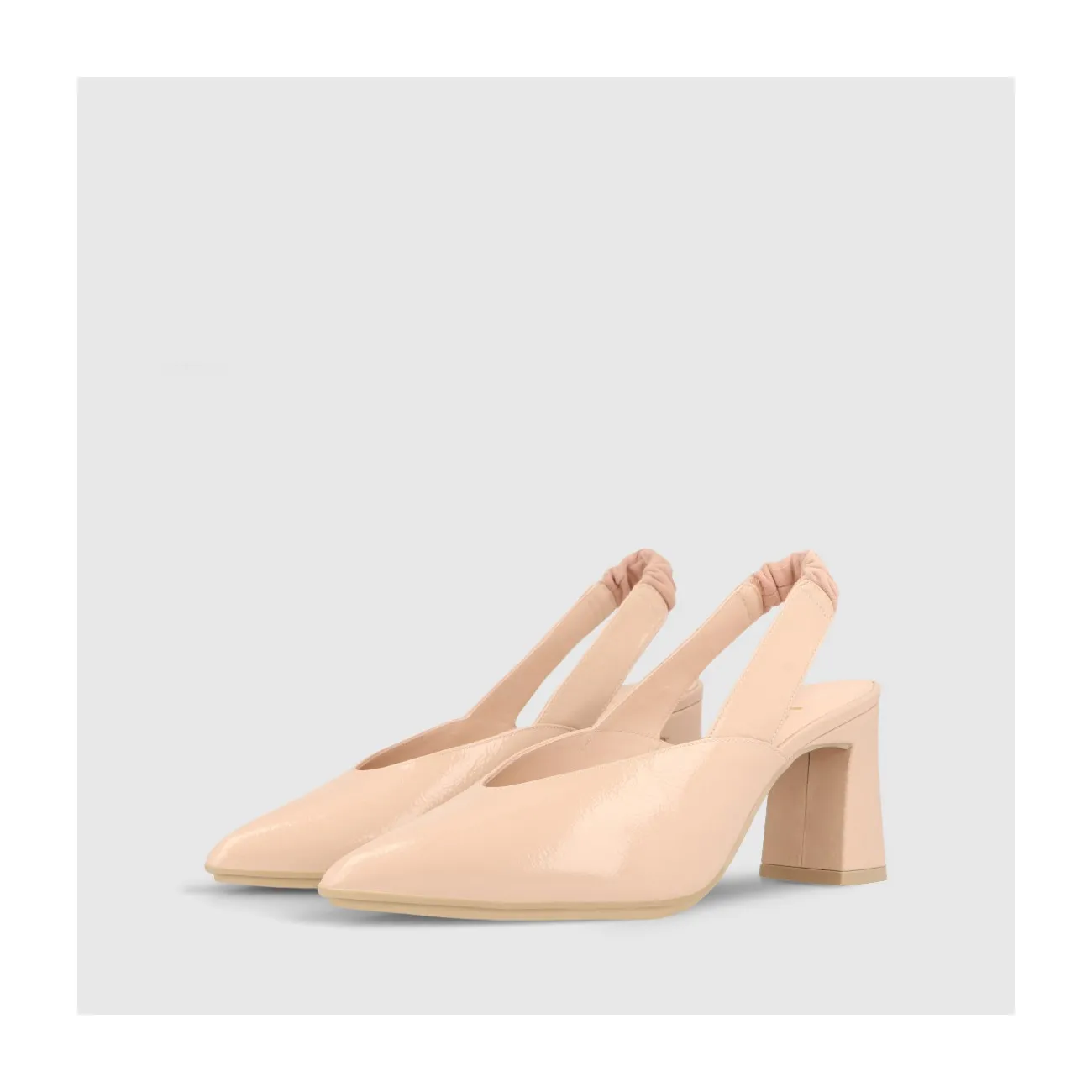 mules à talons en cuir verni nude : LODI Chaussures pour femmes en ligne.