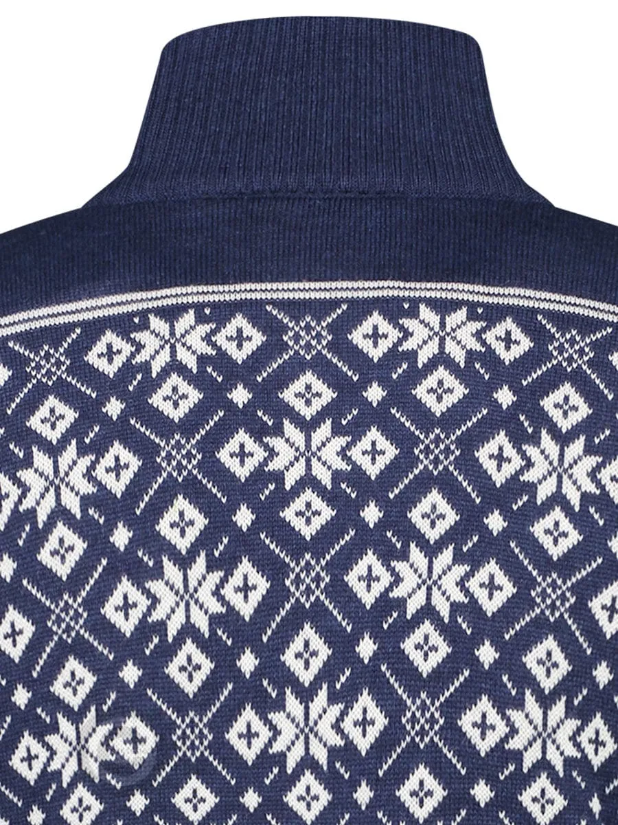 Nordic merino women sweater, blue